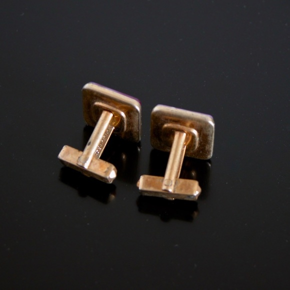 Vtg Anson Lavender Lucite Cufflinks - Picture 4 of 4